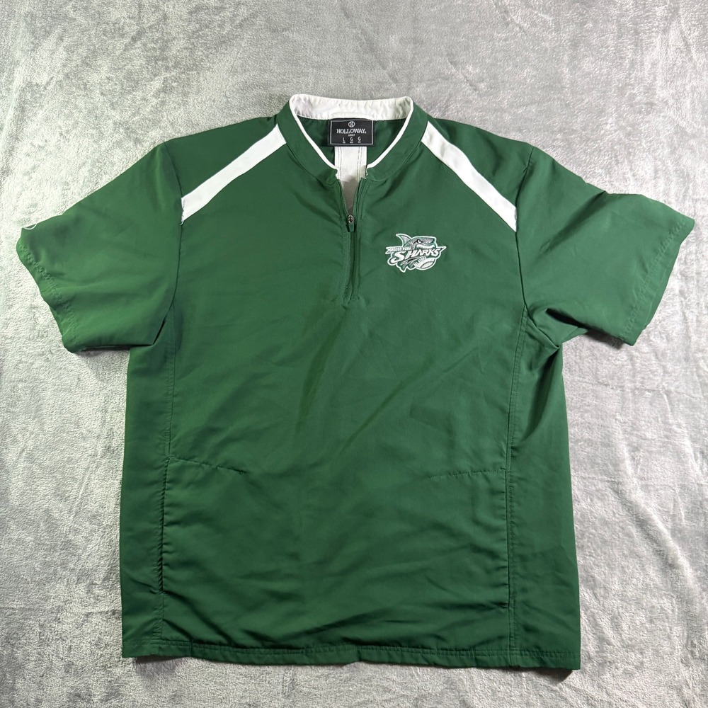 Holloway Oregon Park Sharks Allstar Baseball Pullover Short Sleeve Jacket Large - Picture 2 of 10